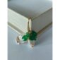 Cercei Waterlily – agat verde smarald.
